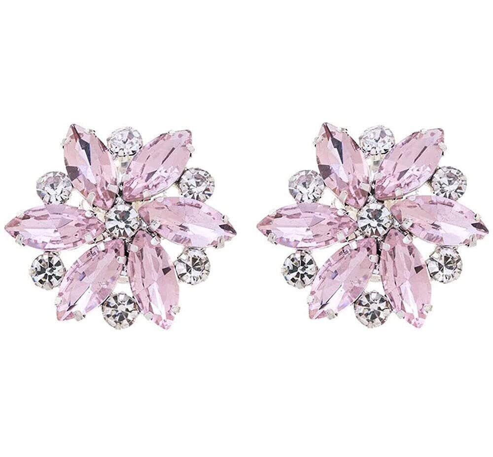 9108 2PCS Removable Rhinestone Shoe Clips Crystal Shoe Buckle Wedding Party